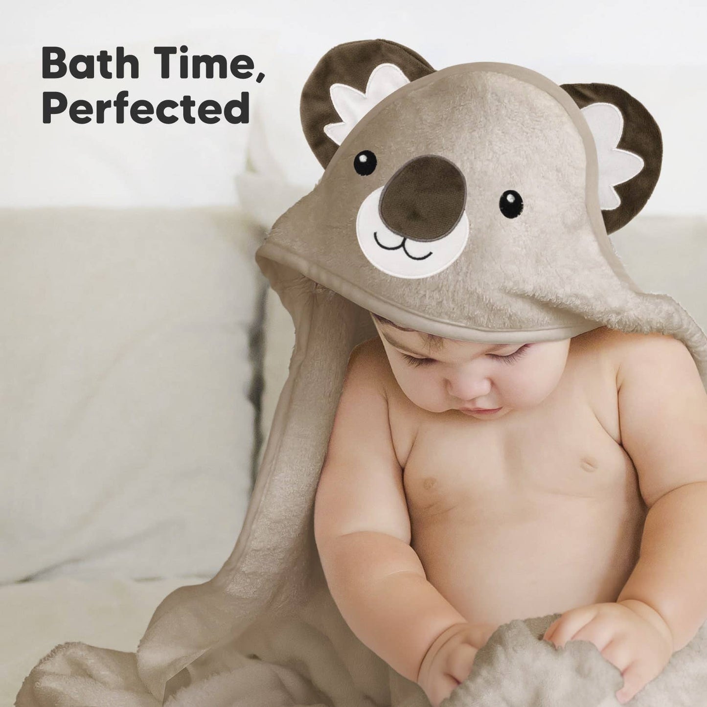 KeaBabies Cuddle Baby Hooded Towel: Koala