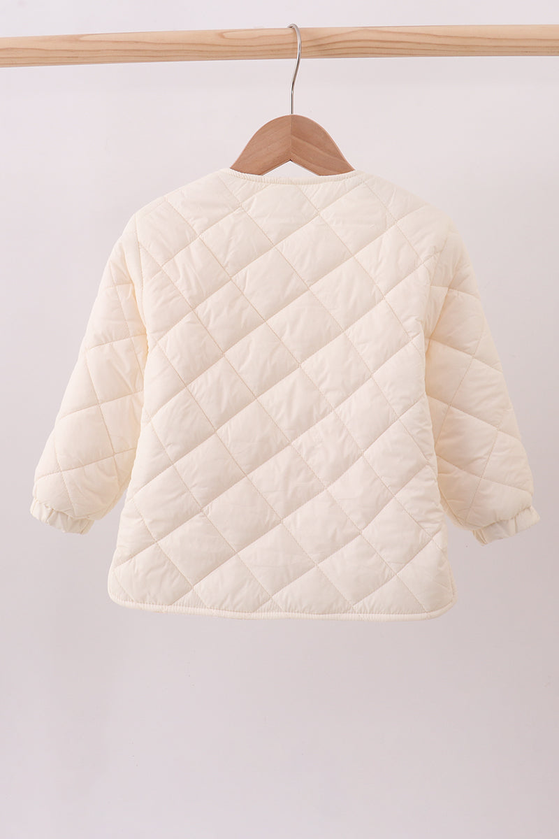 Cream Quilted Jacket