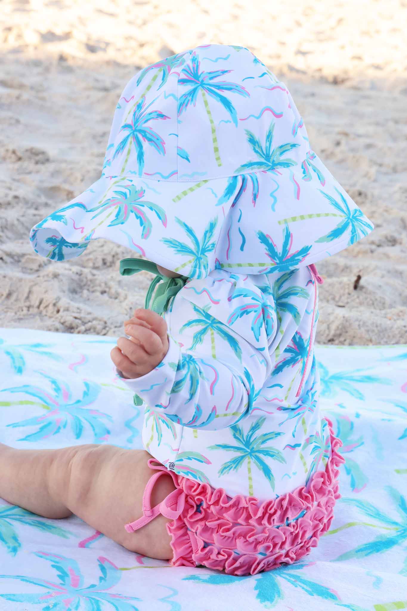 Printed Sun Hat | Blue Lagoon