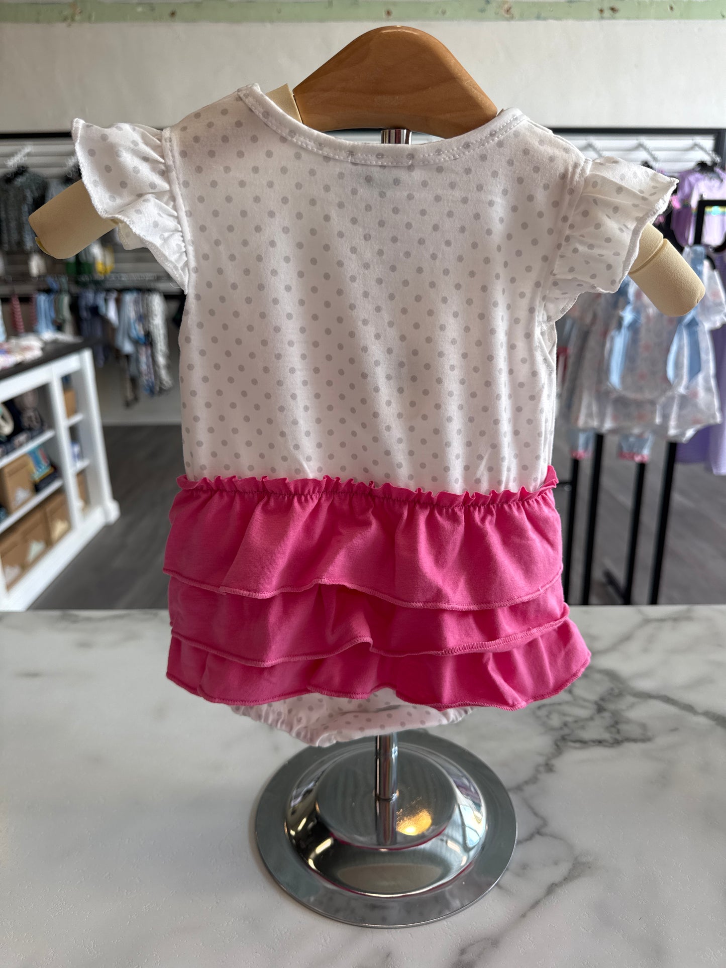 Pink Flamingo Ruffle Bubble
