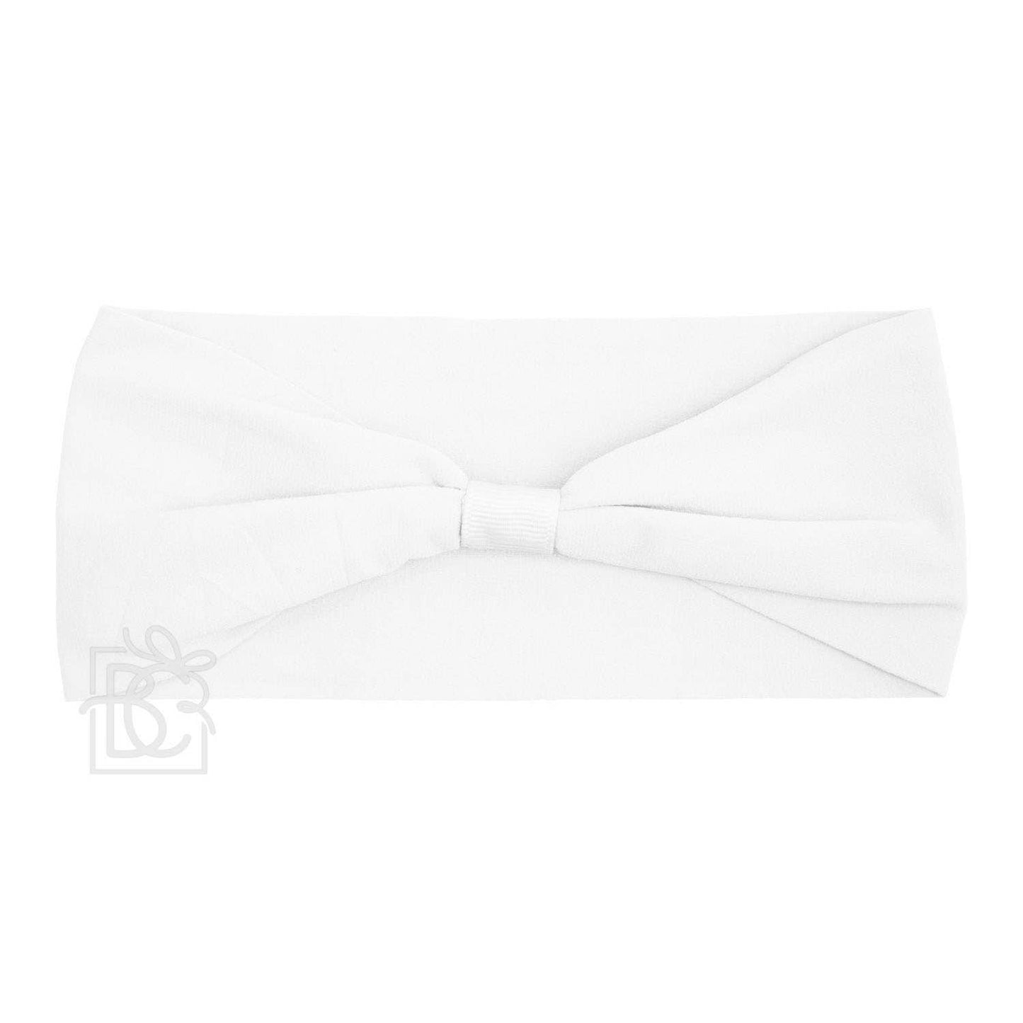 WIDE PANTYHOSE ADD-A-BOW HEADBAND: WHITE / 3+ Months