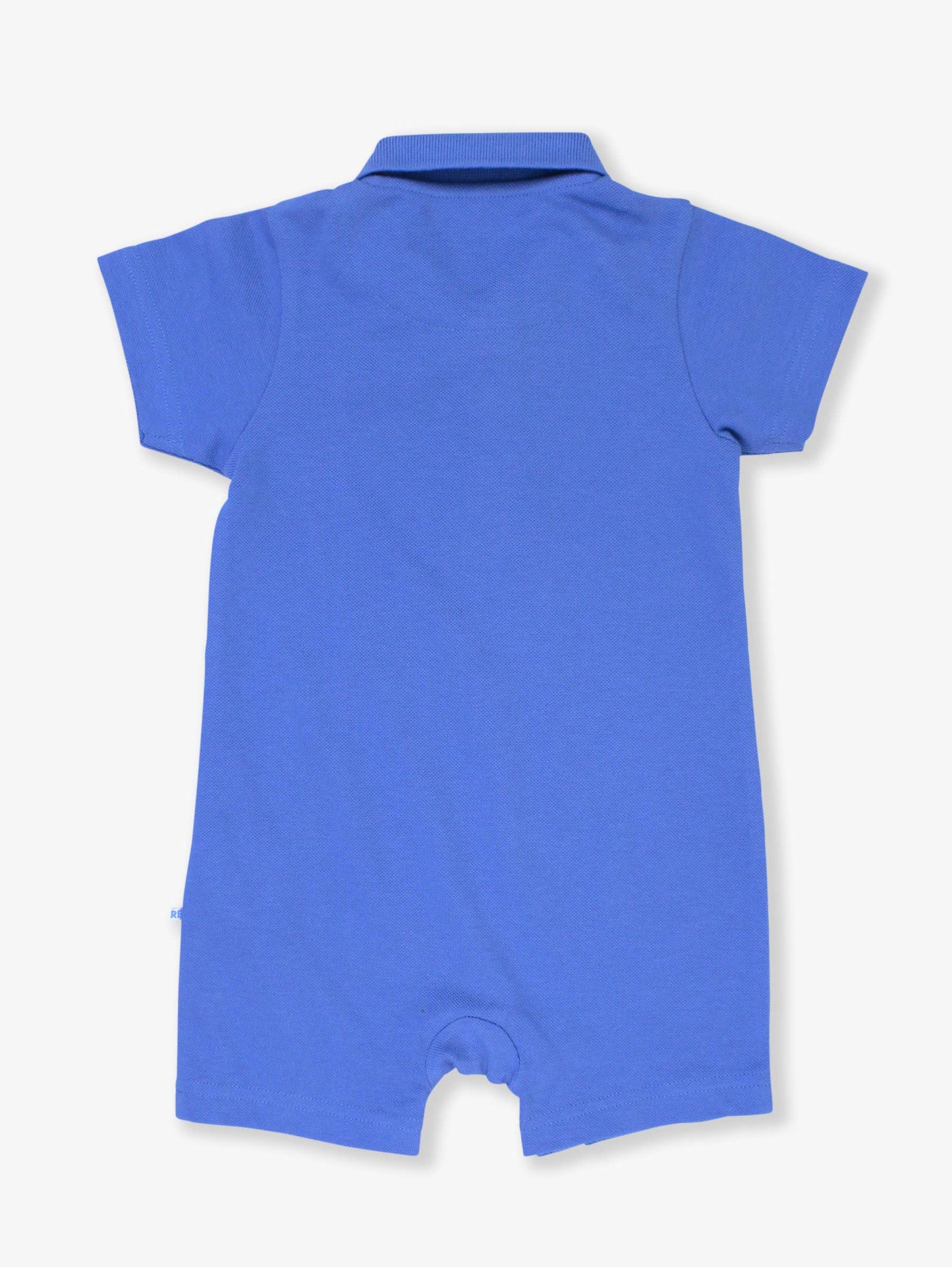 Baby Boys Sonic Blue Pique Polo Romper