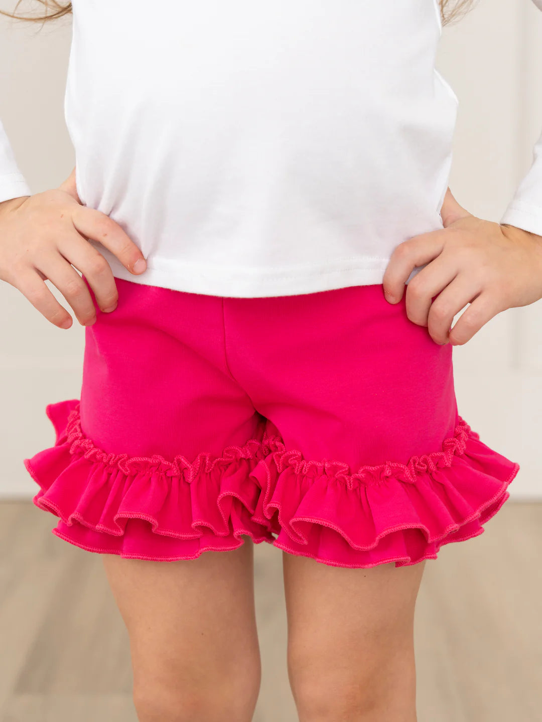 Ruffle Shorts: Pink
