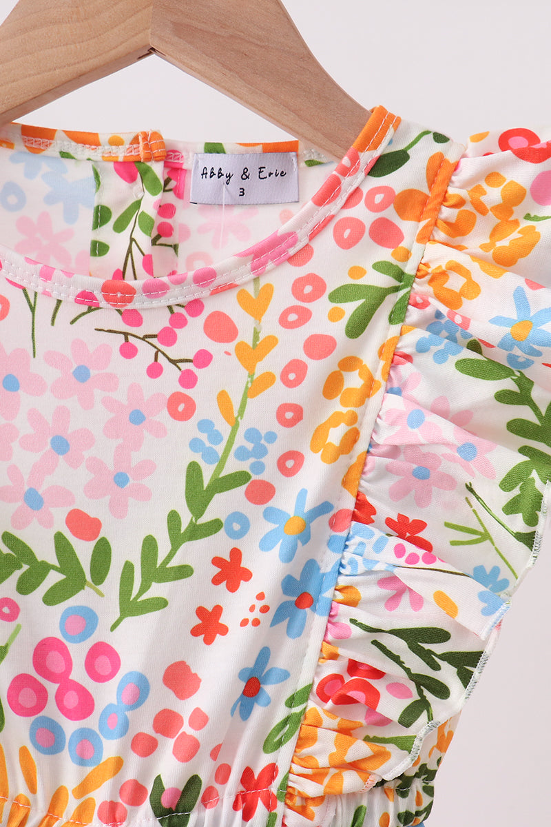 Summer Floral Ruffle Jumpsuit