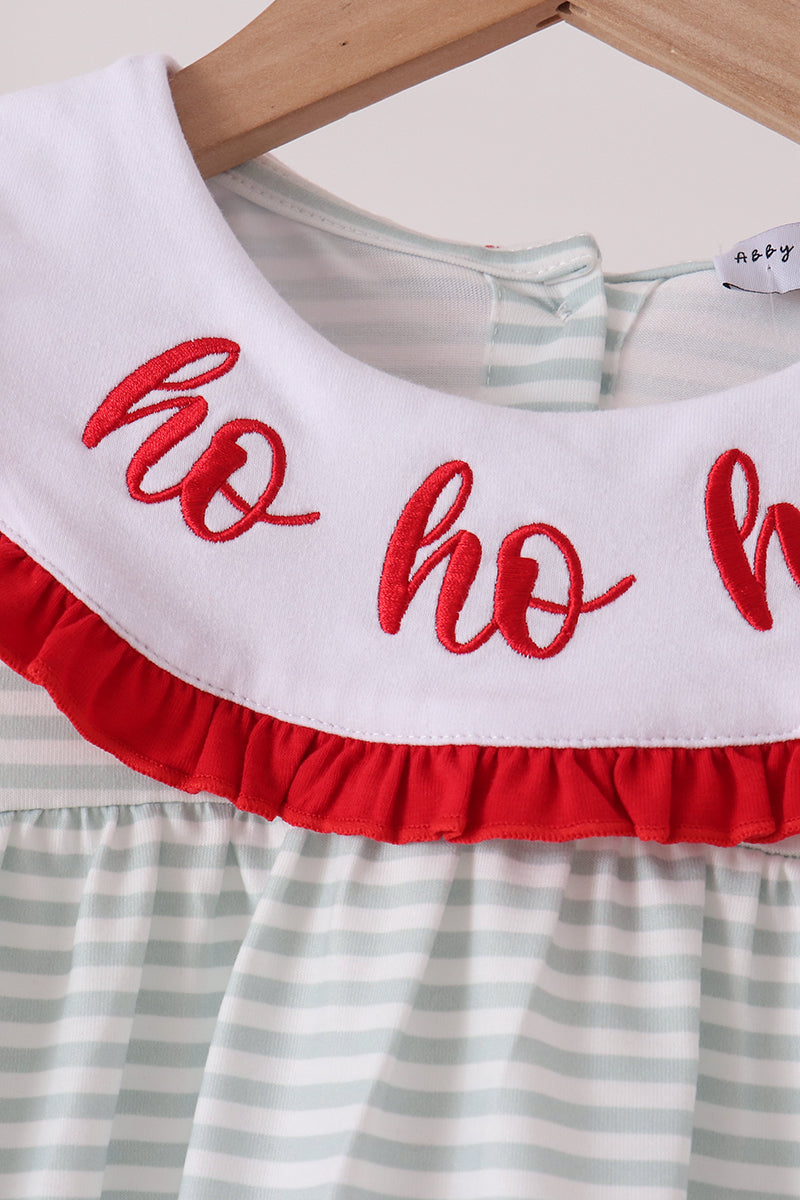 Santa Gingham Ruffle Pants Set