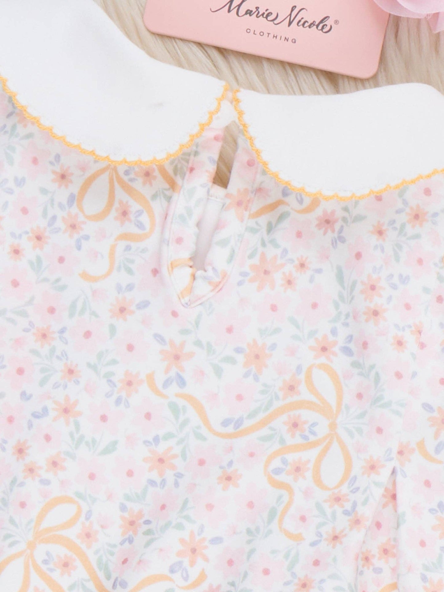 Meadow Bow Florals Collar Bloomer Outfit