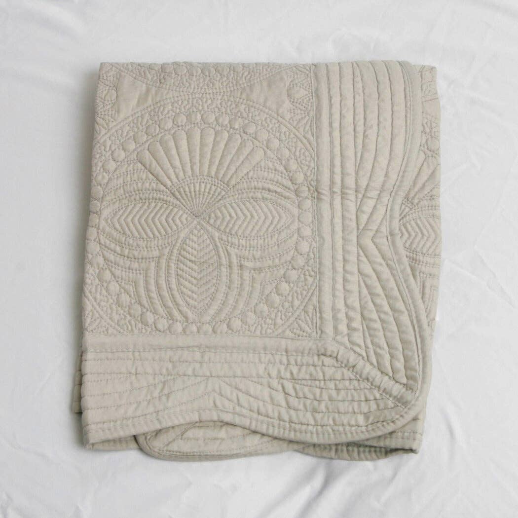 Grey Quilt: Baby Quilt (36" x 46")
