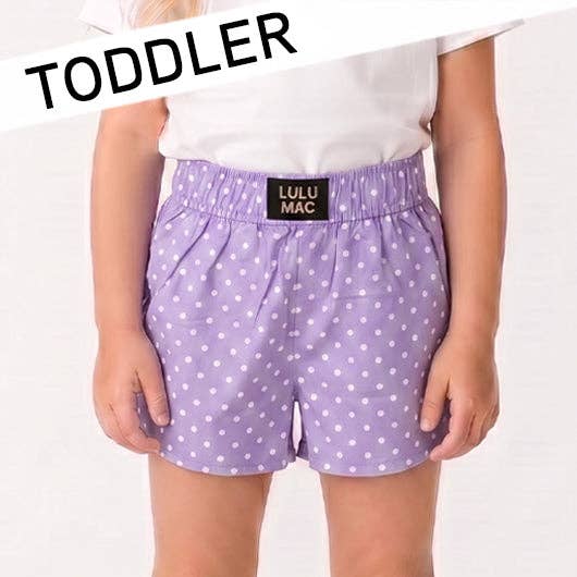 Lavender Mini Polka Dot TODDLER SHORT