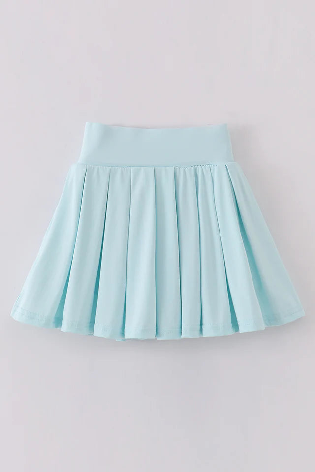 Sky Blue Pleated Skort
