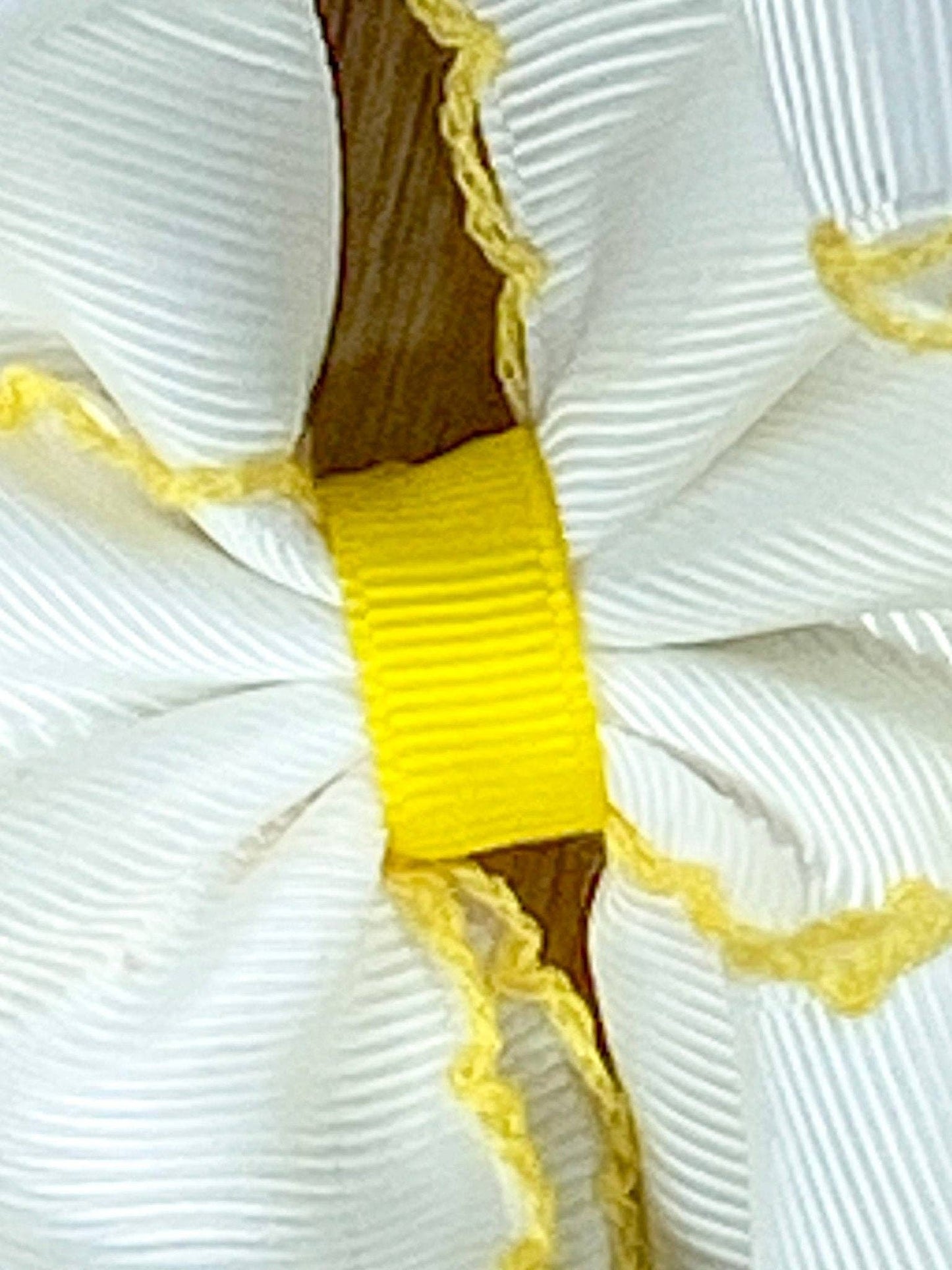 Pencil Embroidered Moonstitch Hair Bow | Clip or Headband: Clip
