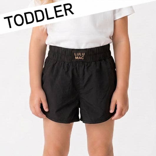 BLACK TODDLER SOLID SHORT