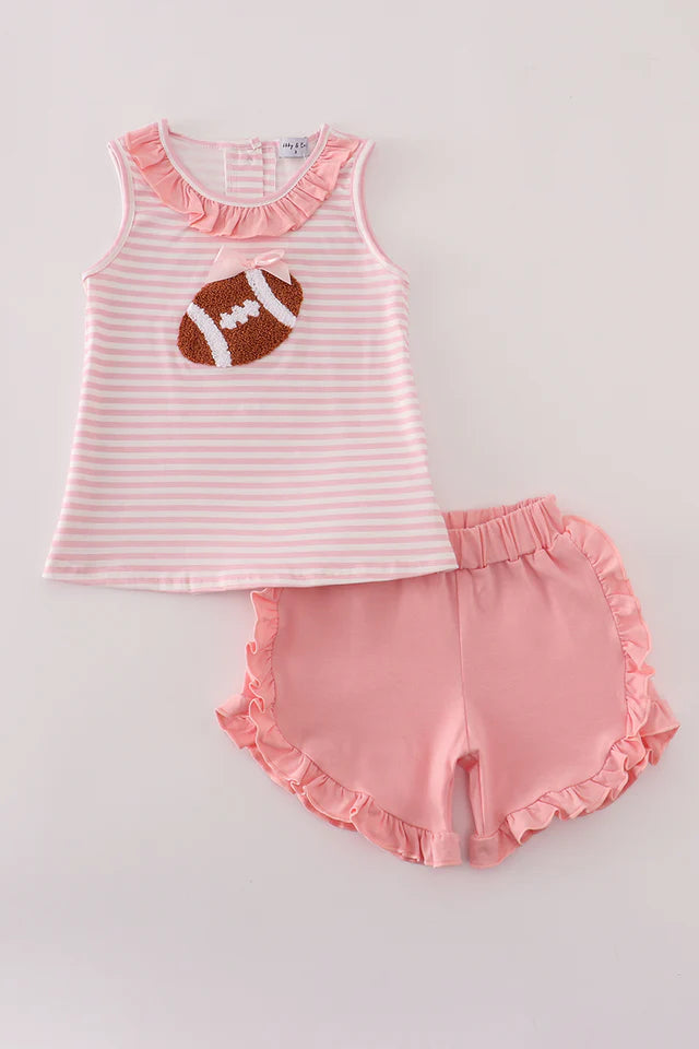 Pink Striped Football Set