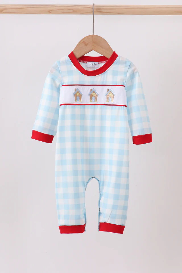 Gingham Gingerbread Romper