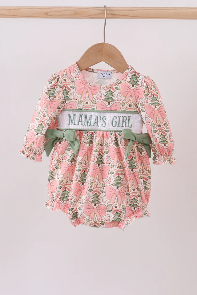 MAMA Girl Smocked Bubble