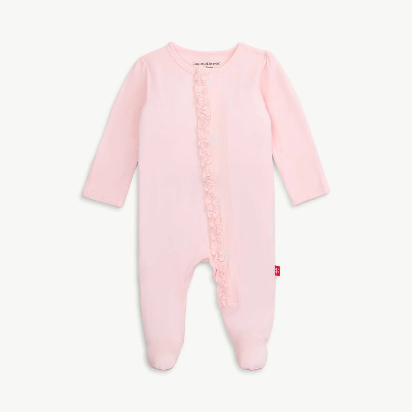 Ruffle Pink Footie