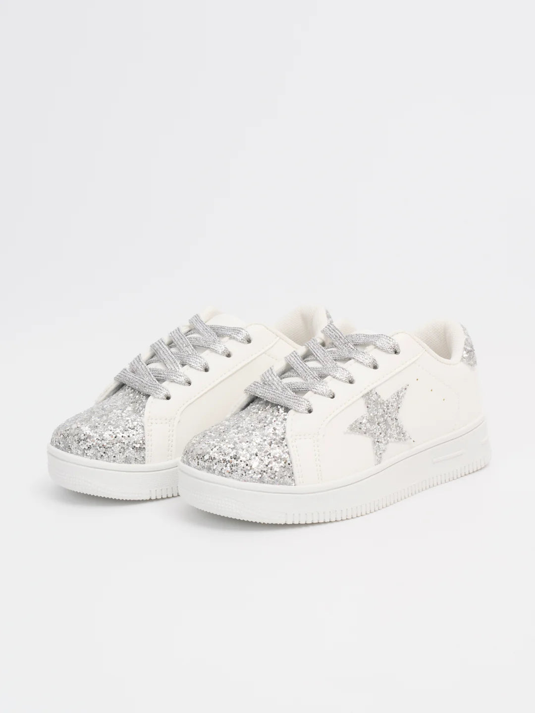 Silver Sparkle Sneakers