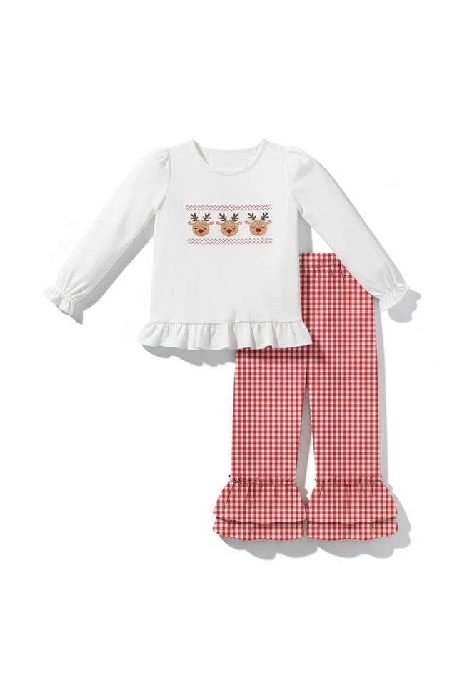 Christmas Deer Ruffle Set