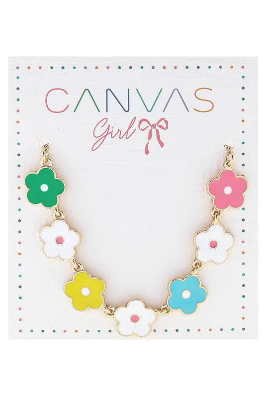 Pocket Full of Posies Enamel Flower Children's Necklace