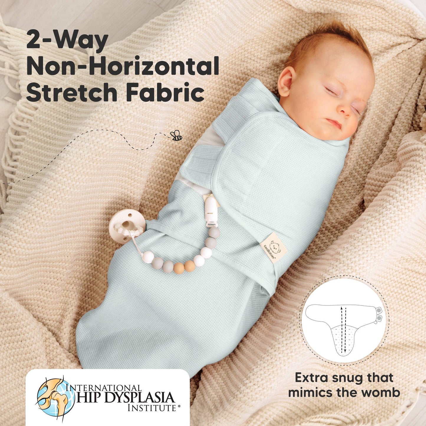 3pk Soothe Wren Swaddle Sleep Sacks for Newborns: Ripple / OS 0-3M