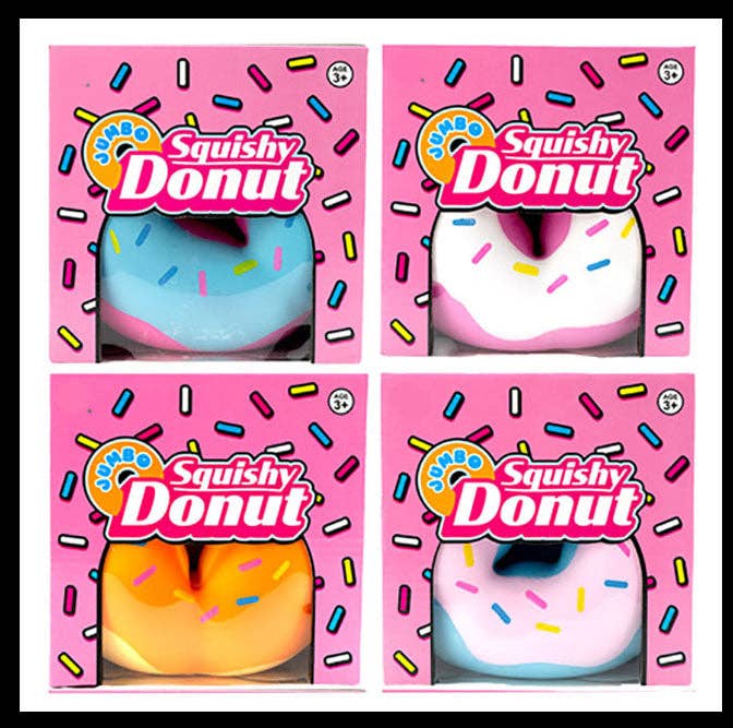 Jumbo Doh Filled Donut - Soft Stress Squishy Ball Doughnut
