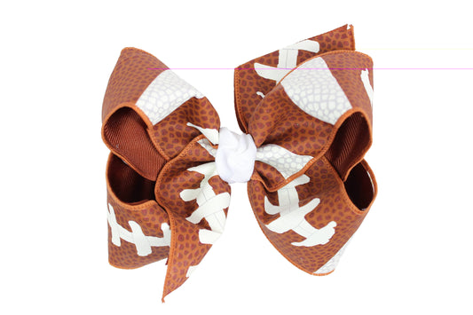 LAYERED FOOTBALL BOWS: 5.5" Huge