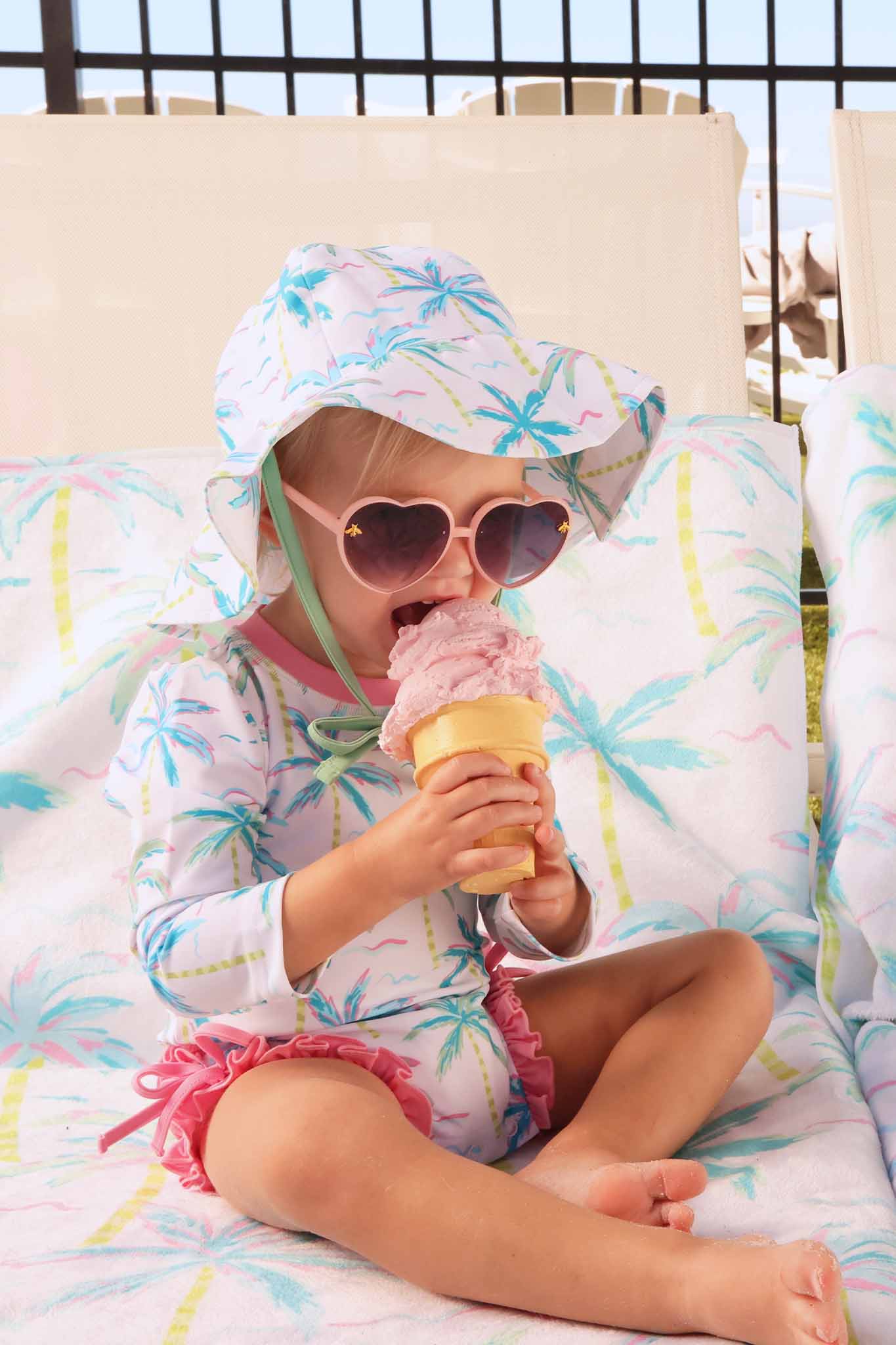 Printed Sun Hat | Blue Lagoon