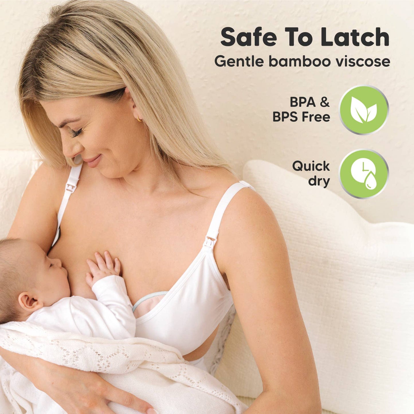 KeaBabies Soothe Reusable Nursing Pads for Breastfeeding: Lovelle / Large 4.8"