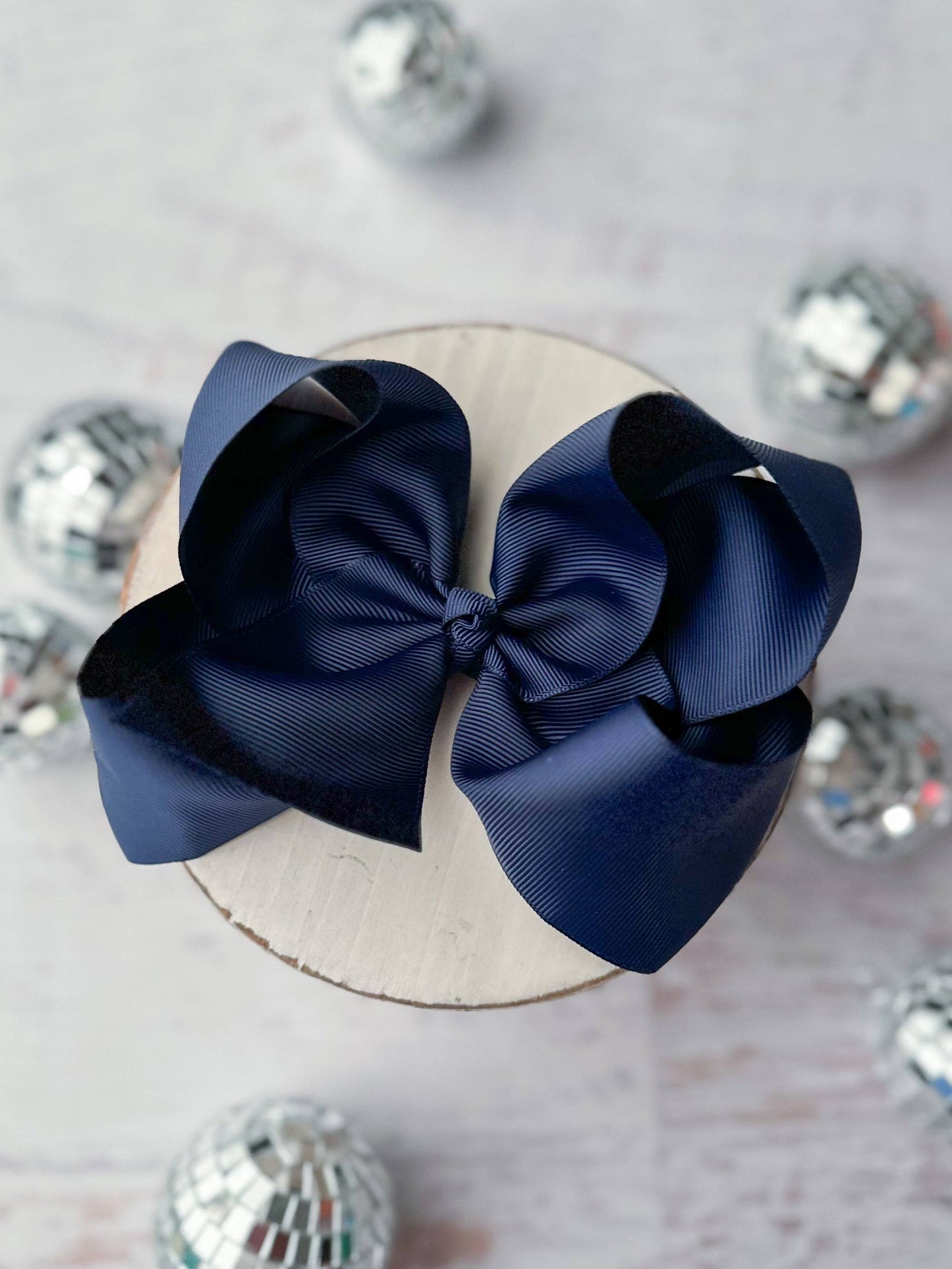 Oversize Grosgrain Hair Bow - Alligator Clip - 5.5": Red