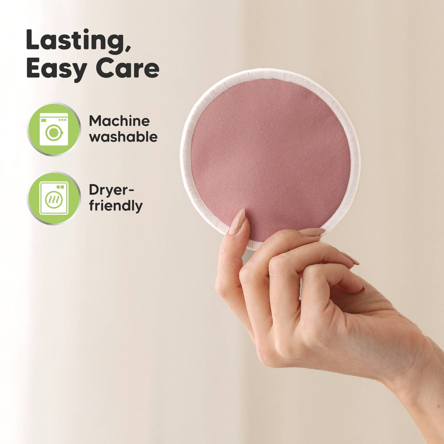 KeaBabies Soothe Reusable Nursing Pads for Breastfeeding: Lovelle / Large 4.8"