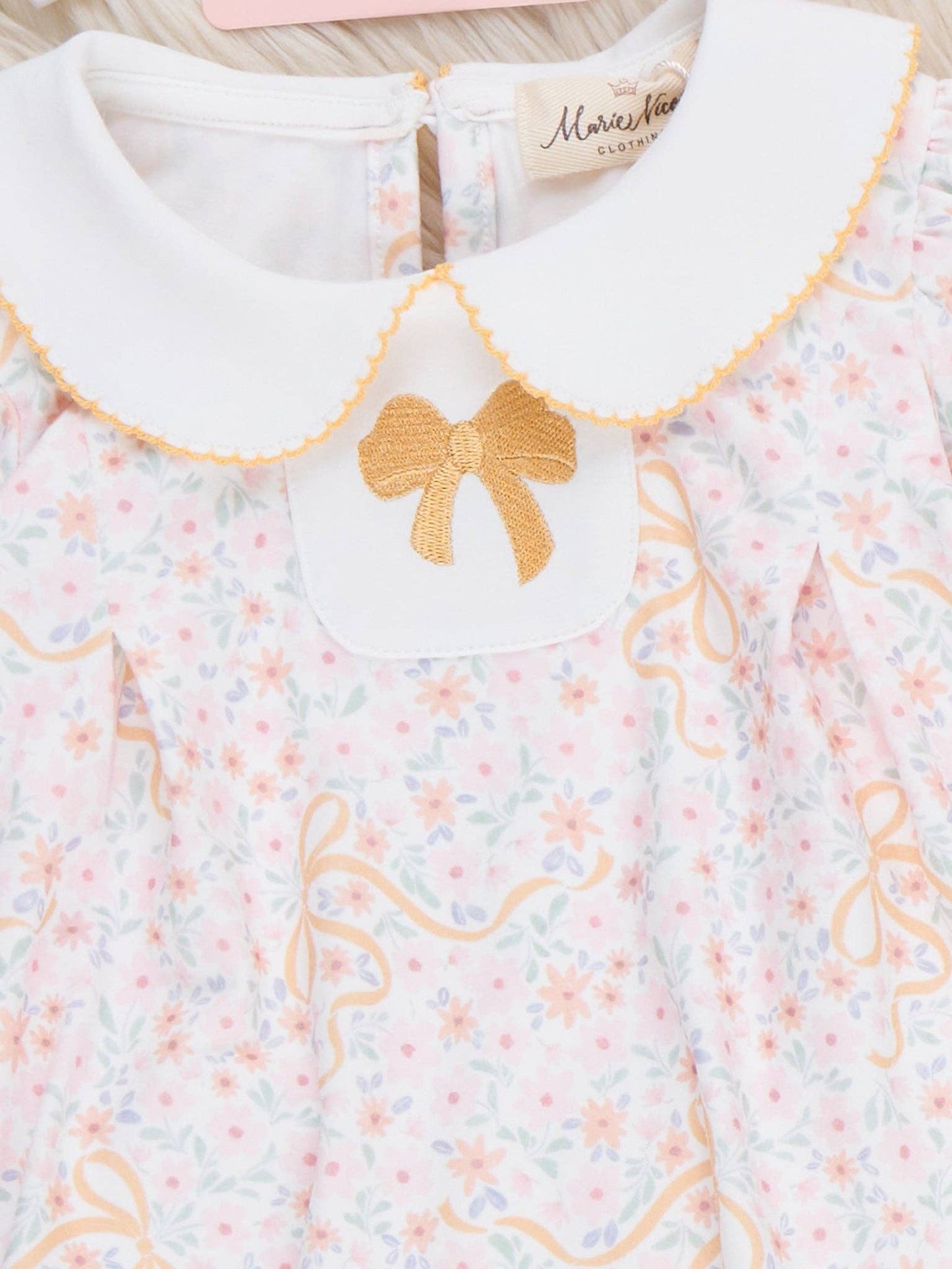 Meadow Bow Florals Collar Bloomer Outfit