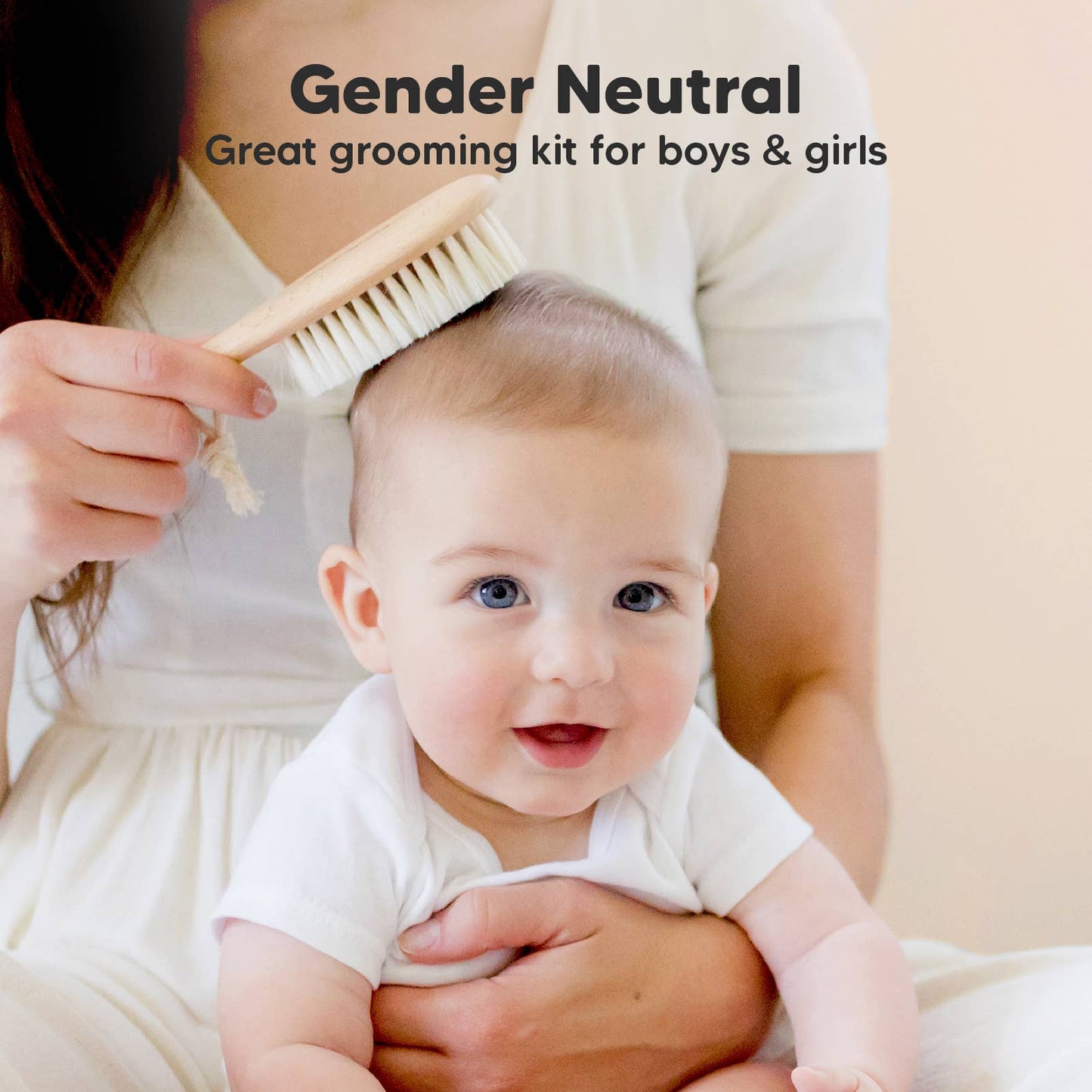 KeaBabies Baby Hair Brush: Walnut