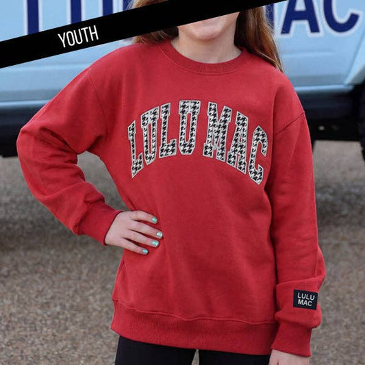 Lulu Mac Youth Crimson Houndstooth