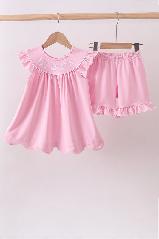 Big Sister Ruffle Shorts Set