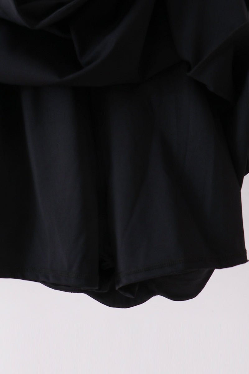 Black Scalloped Active Dress