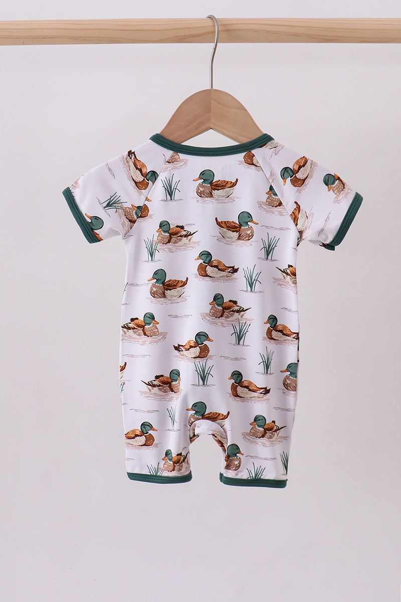 Green Duck Bamboo Romper