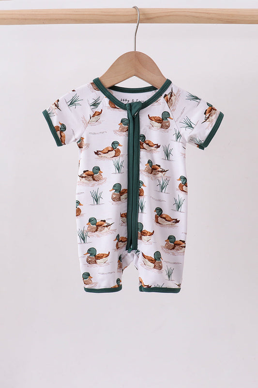Green Duck Bamboo Romper