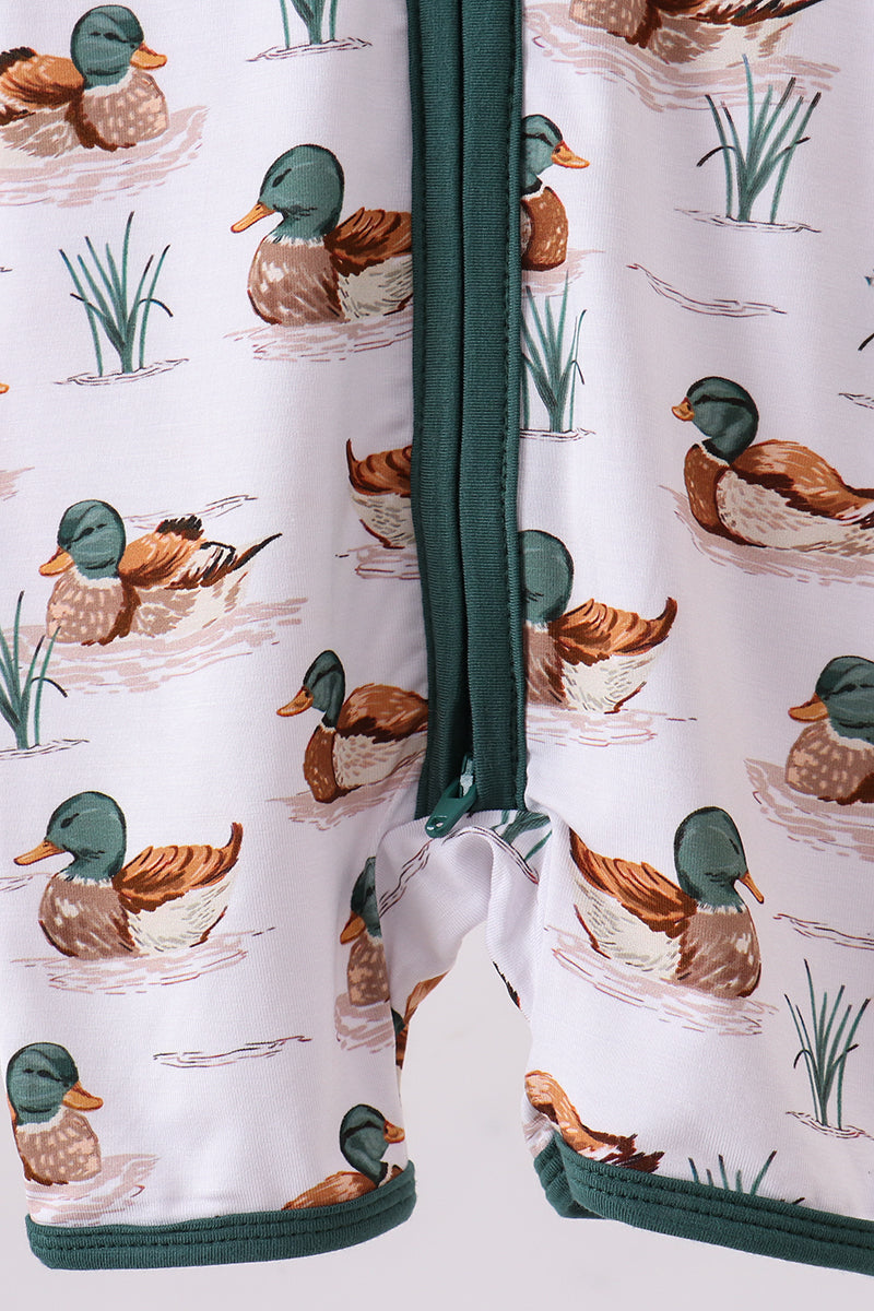 Green Duck Bamboo Romper