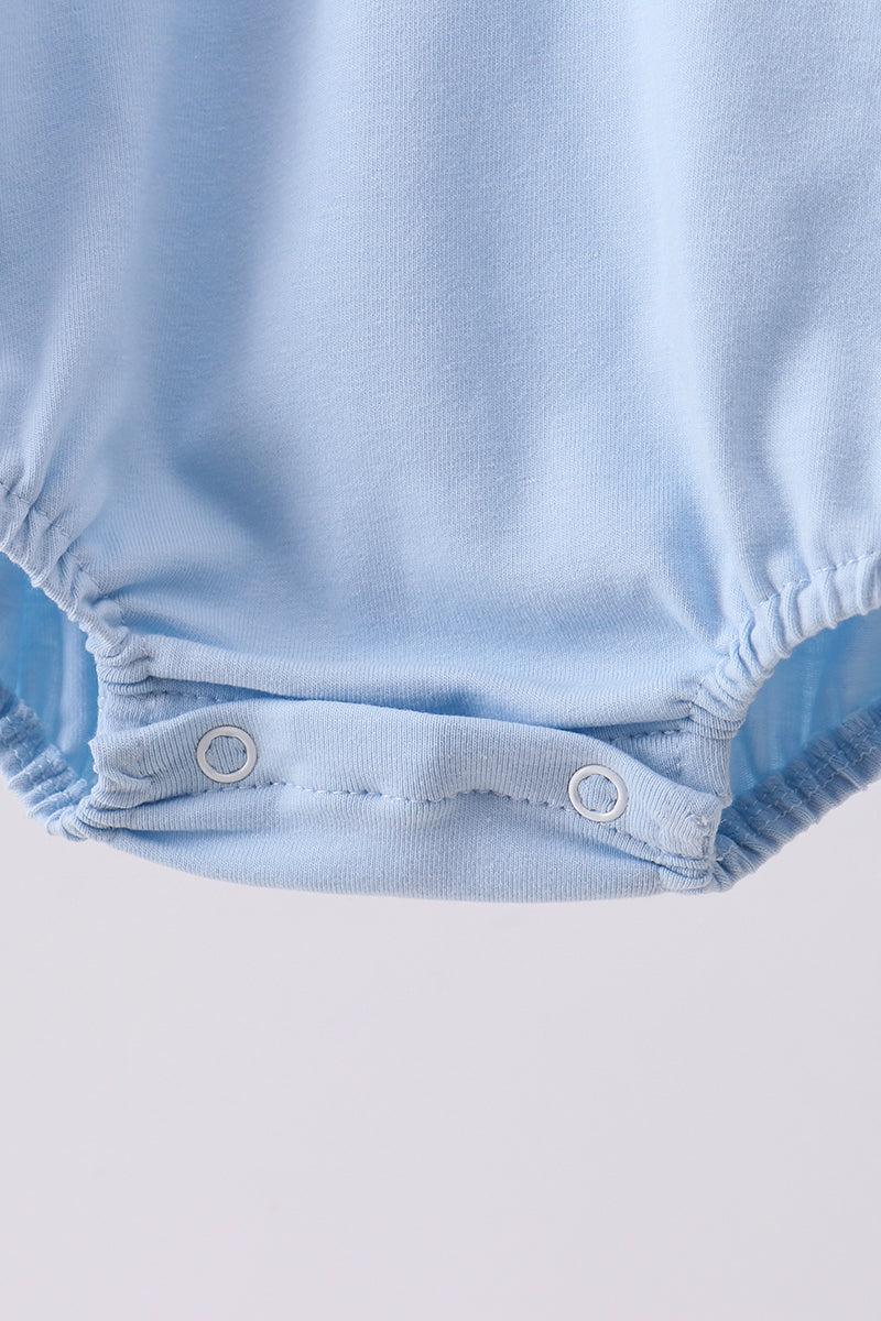 Blue Flag Smocked Bubble