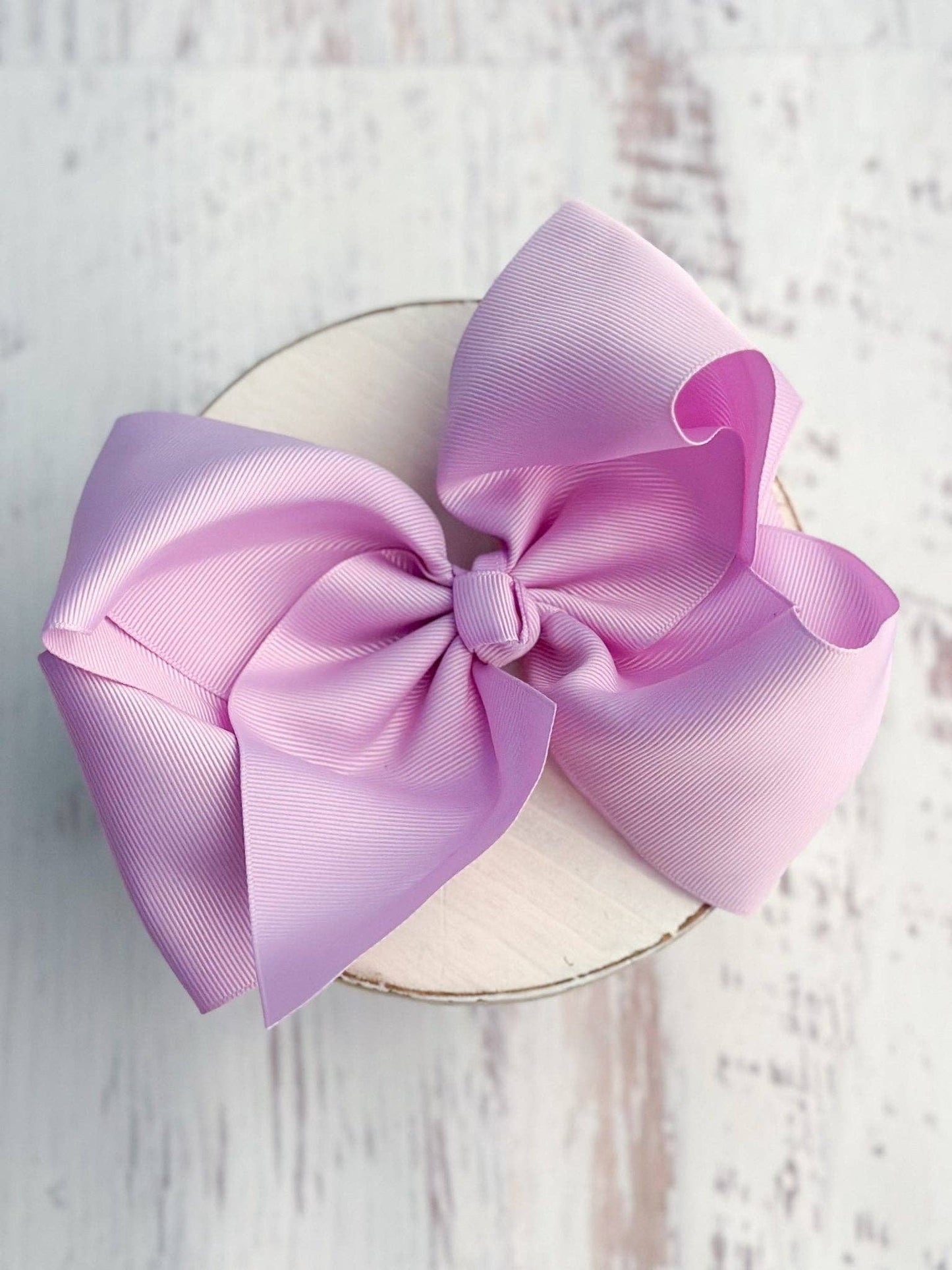 Texas Size Grosgrain Hair Bow - Alligator Clip - 6.5" - 36 colors: Lavender