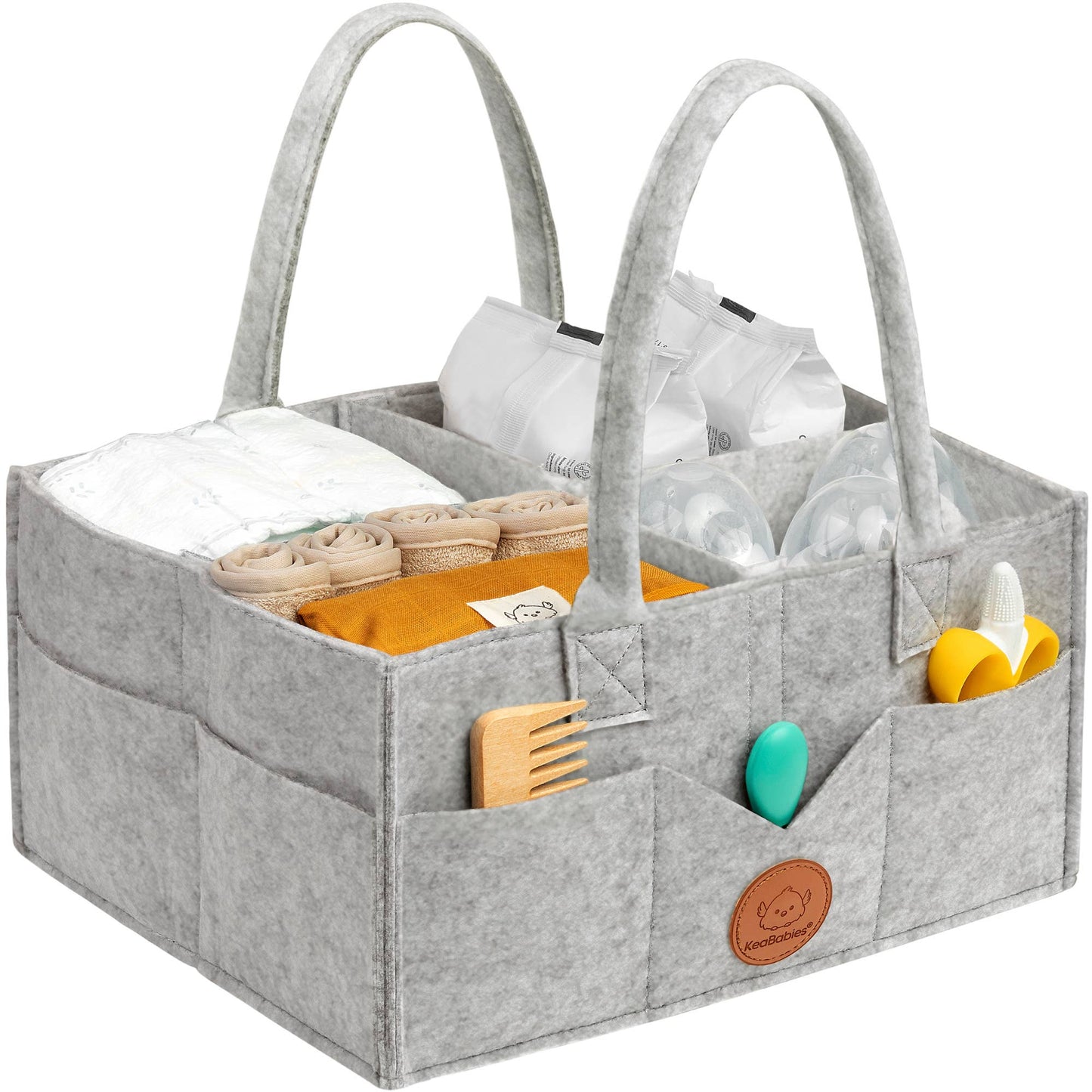 Original Baby Diaper Caddy Organizer for Nursery, Storage: Classic Gray