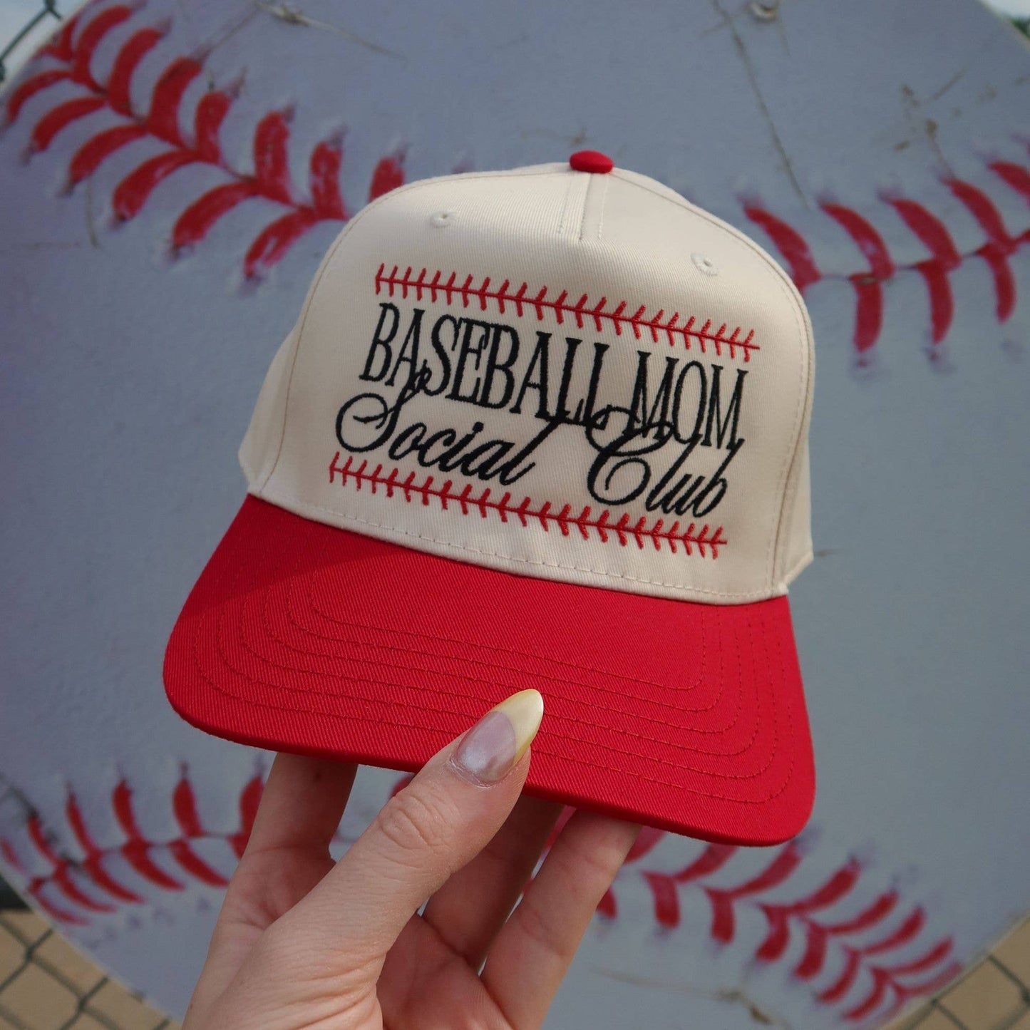 Baseball Mom Social Club Vintage Trucker Hat