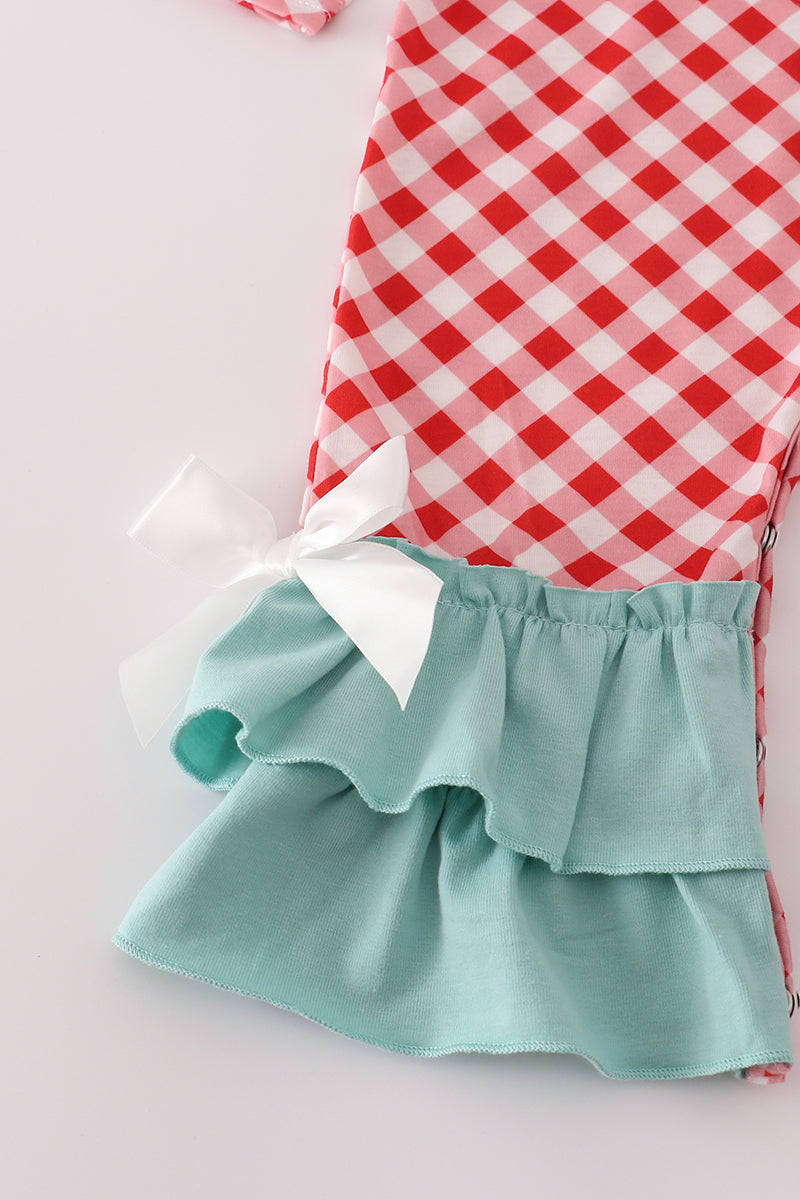 Red Farm Smocked Ruffle Romper