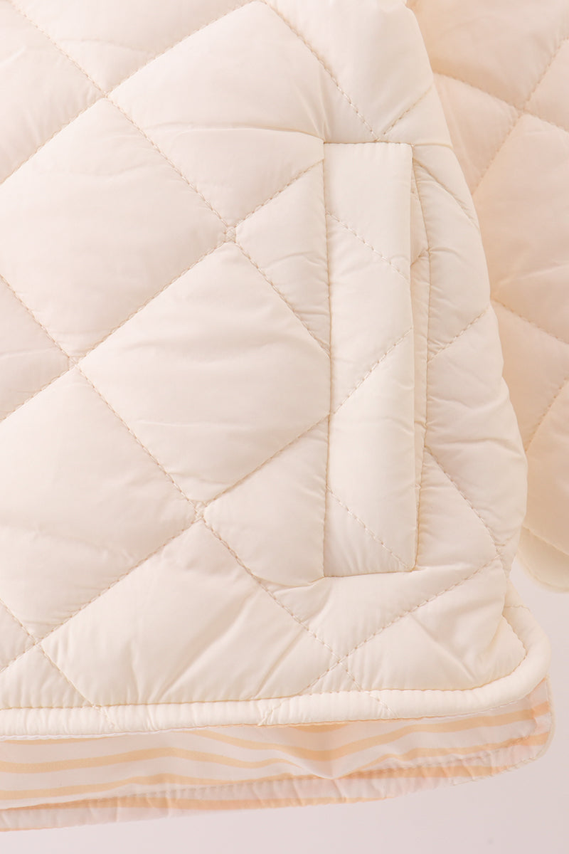 Cream Quilted Jacket