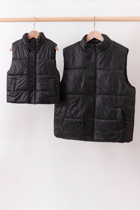 Black Mom & Me Puffer Vest
