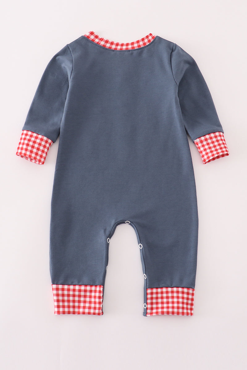 Navy Superhero Romper