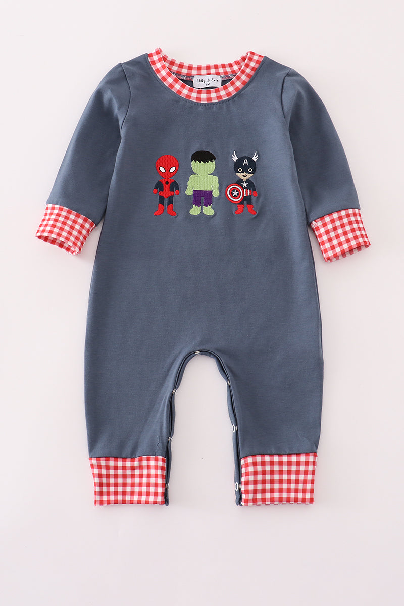 Navy Superhero Romper