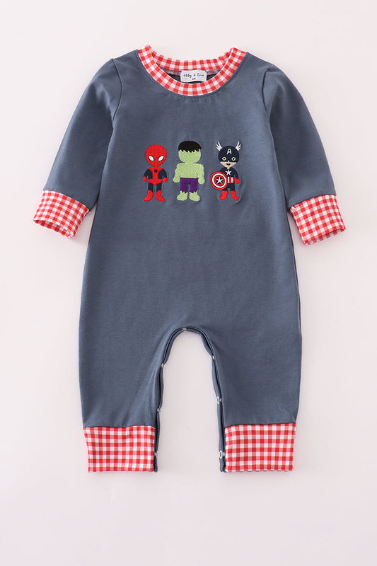 Navy Superhero Romper