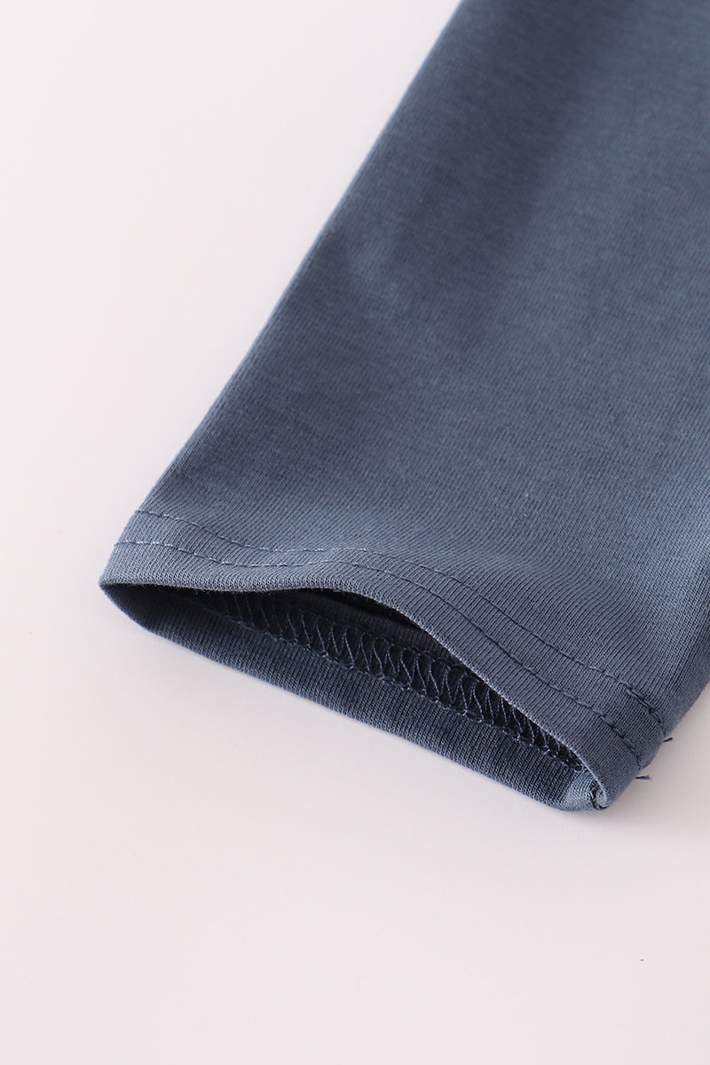 Navy Superhero Top