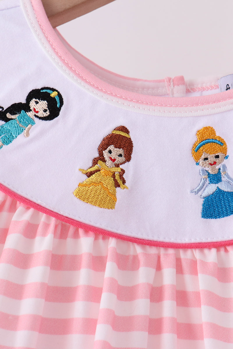 Pink Stripe Princess Pants Set
