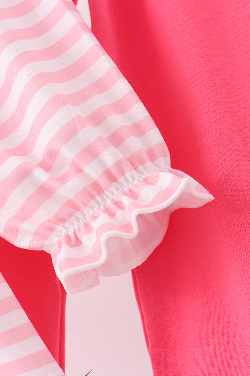 Pink Stripe Princess Pants Set